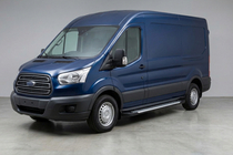 Ford Transit 2014- гг. Боковые Подножки Line (2 шт., Алюминий) фото 1