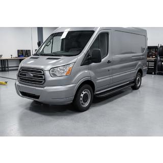 Боковые пороги Bosphorus Black (2 шт., алюминий) Ford Transit 2014- гг. фото 1