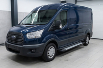 Ford Transit 2014- гг. Боковые Подножки Allmond Grey (2 шт., Алюминий) фото 1