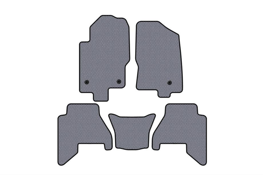 Nissan Pathfinder R51 2005-2014 гг. Резиновые коврики в салон Carsuit V2 (2 ряда, Серый, 2010-2014) Image