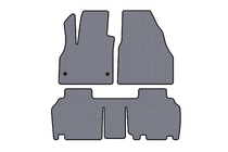 Renault Kangoo 2008–2020 гг. Резиновые коврики Carsuit (2 ряда, 5-дверный/7-местный, серый) фото 1