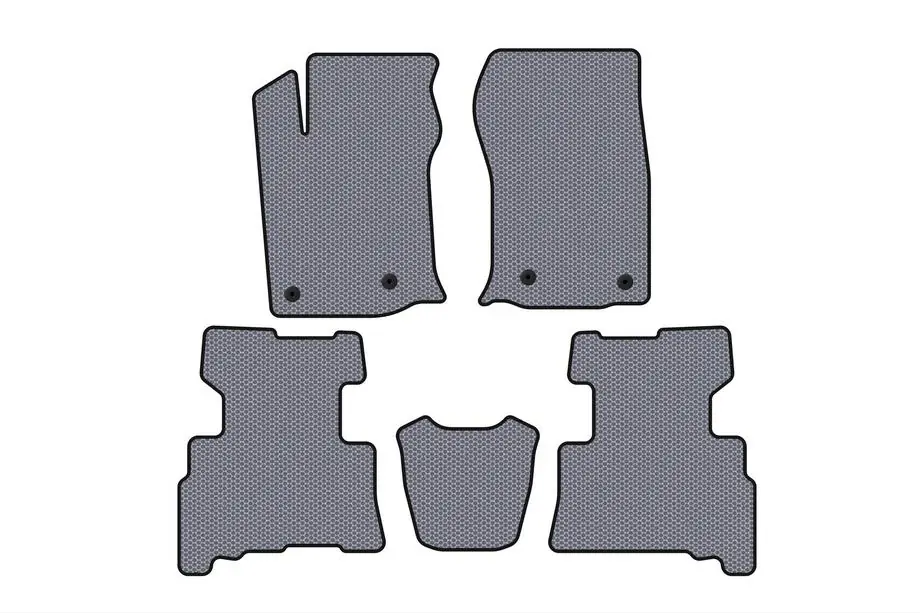 Toyota 4Runner 2009-2024 гг. Резиновые коврики Carsuit (2 ряда, 2014-2024, 7-местный, серый) Image