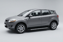 Ford Kuga 2008-2013 гг. Боковые Подножки Duru (2 шт., Алюминий) фото 1