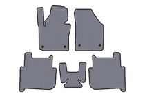 Volkswagen Touran 2003-2010 гг. Резиновые коврики Carsuit (2 ряда, 2006-2010, 7-местный, серый) фото 1