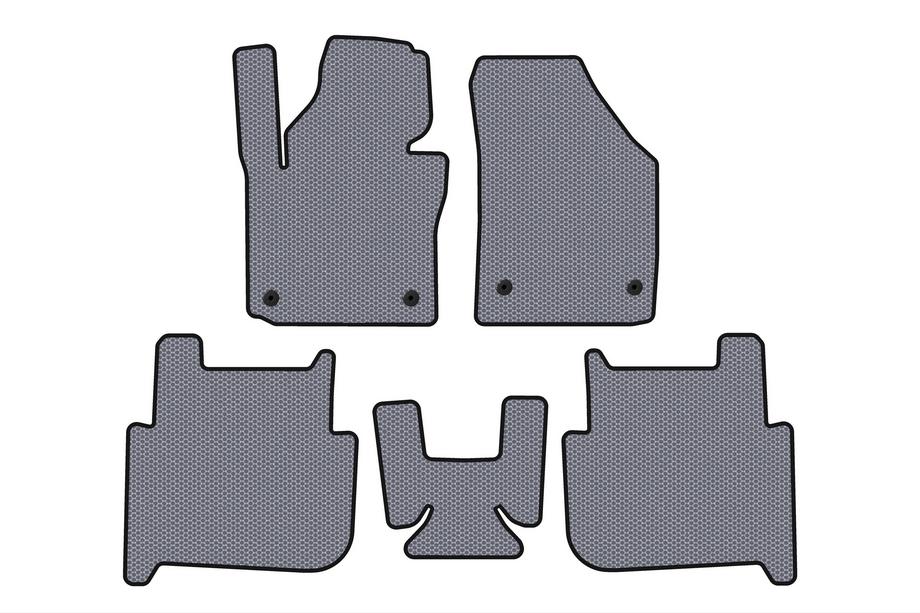 Volkswagen Touran 2003-2010 гг. Резиновые коврики Carsuit (2 ряда, 2006-2010, 7-местный, серый) Image