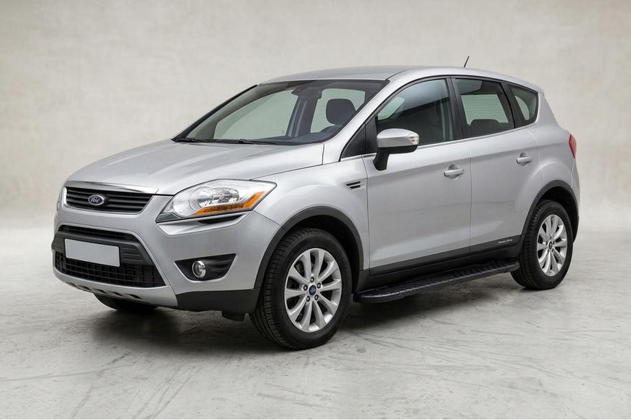 Ford Kuga 2008-2013 гг. Боковые пороги Bosphorus Black (2 шт., алюминий) Image