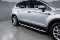 Ford Kuga 2008-2013 гг. Боковые Подножки Tayga Grey (2 шт., Алюминий) фото 1