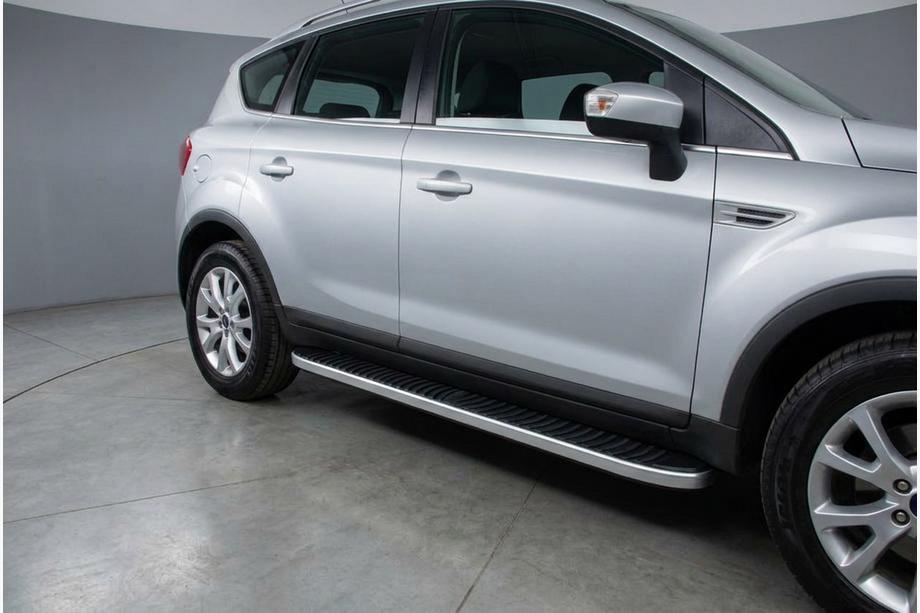 Ford Kuga 2008-2013 гг. Боковые Подножки Tayga Grey (2 шт., Алюминий) Image