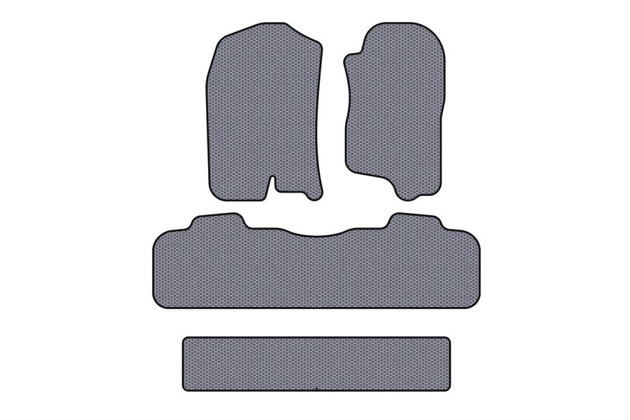 Chevrolet Tahoe 2007-2014 гг. Резиновые коврики Carsuit (3 ряда, 2007-2014, серый) Image
