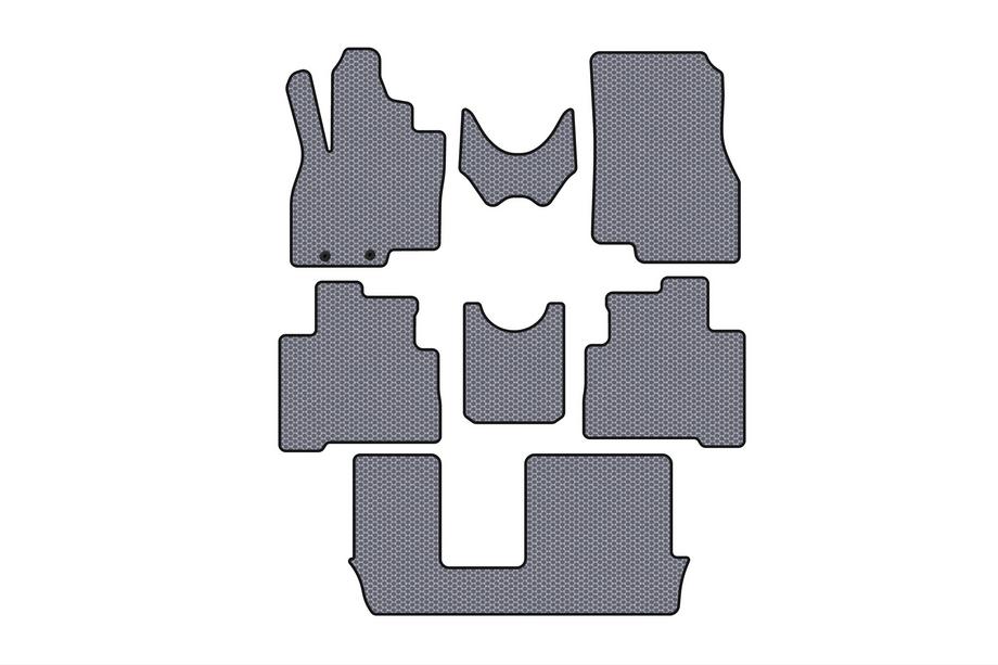 Mitsubishi Grandis 2003-2011 гг. Резиновые коврики Carsuit (3 ряда, серые) Image