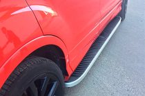 Ford Kuga/Escape 2013-2019 гг. Боковые Подножки Tayga Grey (2 шт., Алюминий) фото 6