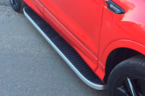 Ford Kuga/Escape 2013-2019 гг. Боковые Подножки Tayga Grey (2 шт., Алюминий) фото 7