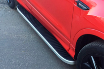 Ford Kuga/Escape 2013-2019 гг. Боковые Подножки Tayga Grey (2 шт., Алюминий) фото 9