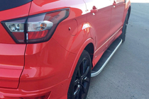 Ford Kuga/Escape 2013-2019 гг. Боковые Подножки Tayga Grey (2 шт., Алюминий) фото 12