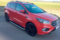 Ford Kuga/Escape 2013-2019 гг. Боковые Подножки Tayga Grey (2 шт., Алюминий) фото 2