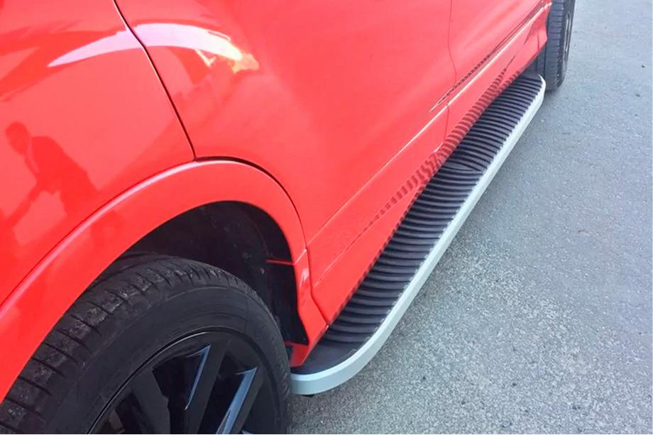 Ford Kuga/Escape 2013-2019 гг. Боковые Подножки Tayga Grey (2 шт., Алюминий) С молдингами на дверях Фото 6