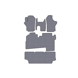 Резиновые коврики Carsuit (2004-2007, 3 ряда, 8-местный, серый) Hyundai H200, H1, Starex 1998-2007 гг. фото 1