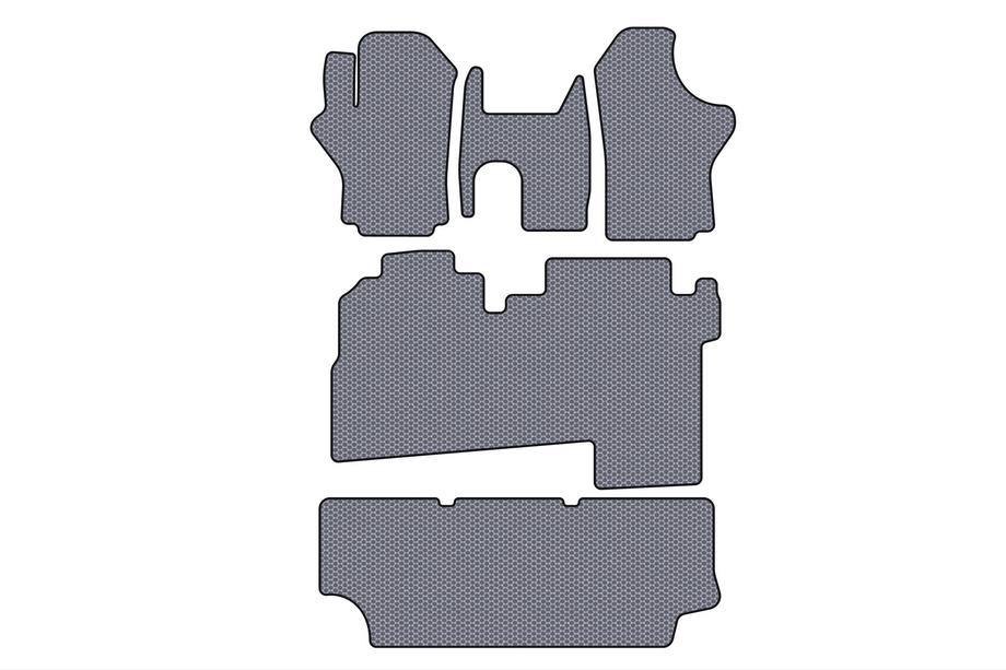 Hyundai H200, H1, Starex 1998-2007 гг. Резиновые коврики Carsuit (2004-2007, 3 ряда, 8-местный, серый) Image
