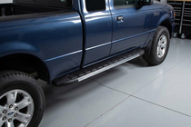 Ford Ranger 2007-2011 гг. Боковые Подножки Duru (2 шт., Алюминий) фото 1