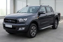 Ford Ranger 2011–2022 гг. Боковые Подножки Line (2 шт., Алюминий) фото 1