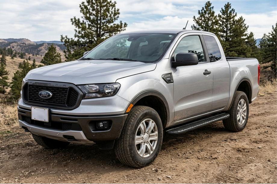 Ford Ranger 2011–2022 гг. Боковые пороги Bosphorus Black (2 шт., алюминий) Фото 1