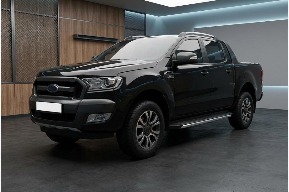 Ford Ranger 2011–2022 гг. Боковые Подножки Fullmond (2 шт, алюминий) Image