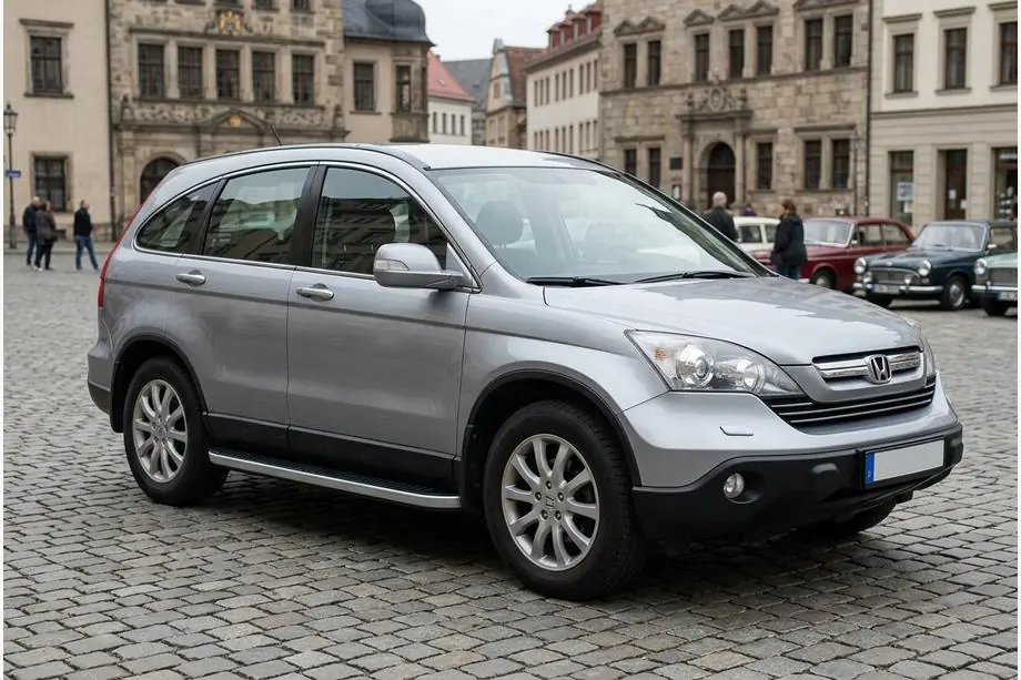 Honda CRV 2007-2011 гг. Боковые Подножки Tayga Grey (2 шт., Алюминий) Image