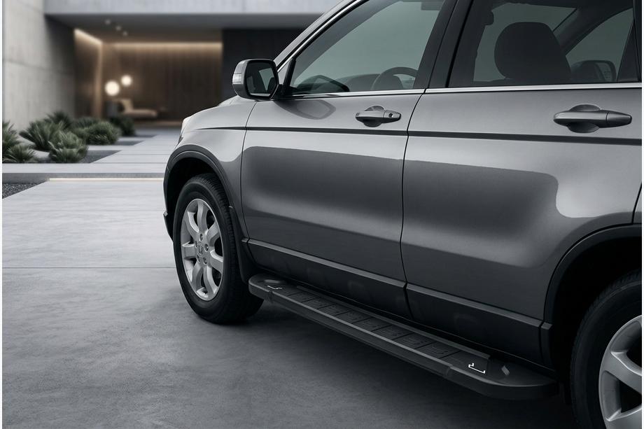 Honda CRV 2007-2011 гг. Боковые Подножки RedLine Black (2 шт., Алюминий) Image
