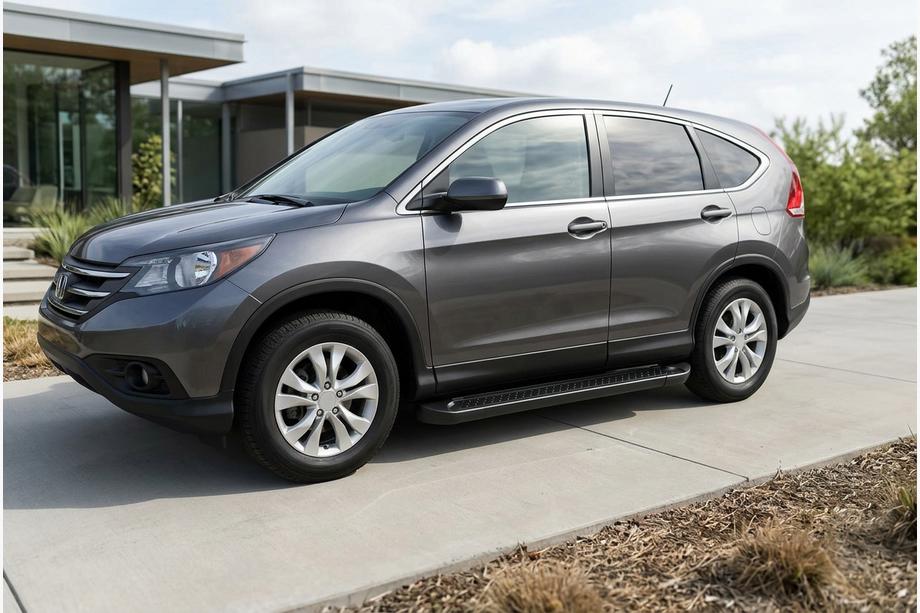 Honda CRV 2012-2016 гг. Боковые Подножки Allmond Black (2 шт., Алюминий) Image