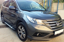 Honda CRV 2012-2016 гг. Боковые Подножки Sunrise (2 шт., Алюминий) фото 1