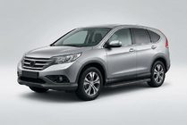 Honda CRV 2012-2016 гг. Боковые пороги Bosphorus Black (2 шт., алюминий) фото 1