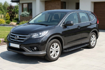 Honda CRV 2012-2016 гг. Боковые Подножки RedLine Black (2 шт., Алюминий) фото 1