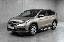 Honda CRV 2012-2016 гг. Боковые Подножки Rainbow (2 шт., Алюминий) фото 1