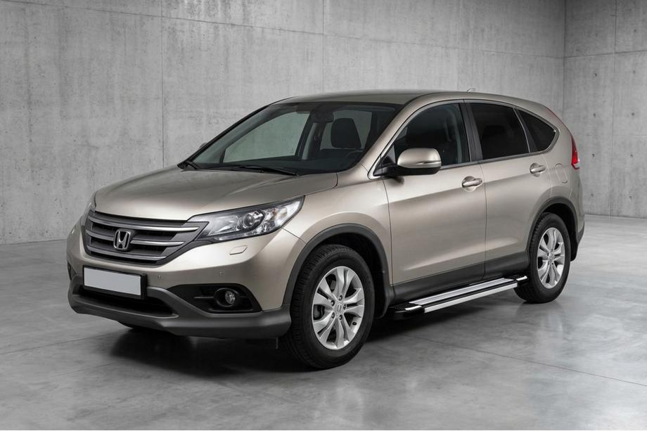 Honda CRV 2012-2016 гг. Боковые Подножки Rainbow (2 шт., Алюминий) Image