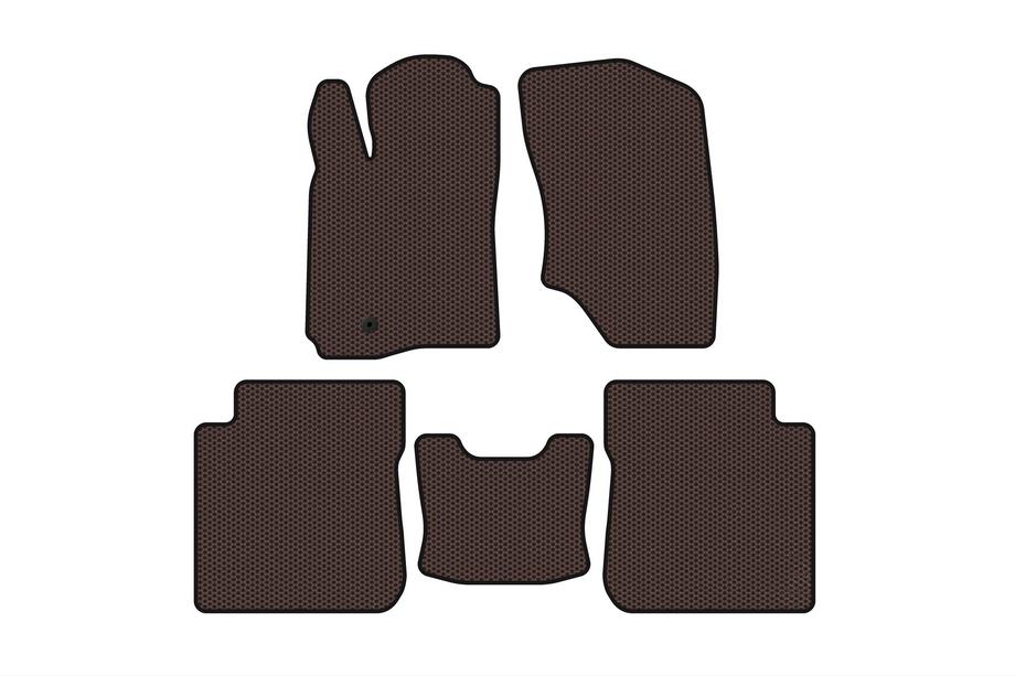 Mitsubishi Outlander 2001-2006 гг. Резиновые Коврики Carsuit (Коричневые) Image