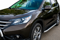 Honda CRV 2012-2016 гг. Боковые пороги Fullmond (2 шт., алюминий) фото 1