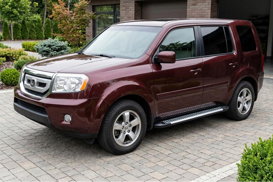 Honda Pilot 2008-2015 гг. Боковые Подножки Line (2 шт., Алюминий) Image