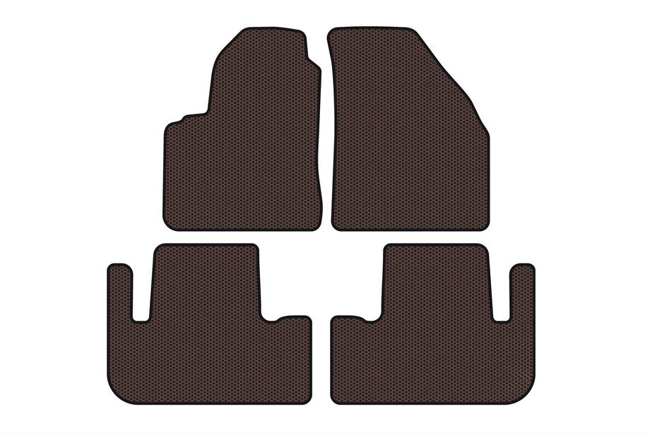 Chevrolet Tacuma/Rezzo 2000-2008 гг. Резиновые Коврики Carsuit (Коричневые) Image