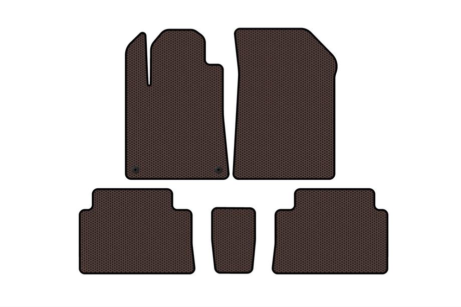 Citroen C-5 2001-2008 гг. Резиновые Коврики Carsuit (Коричневые) Image