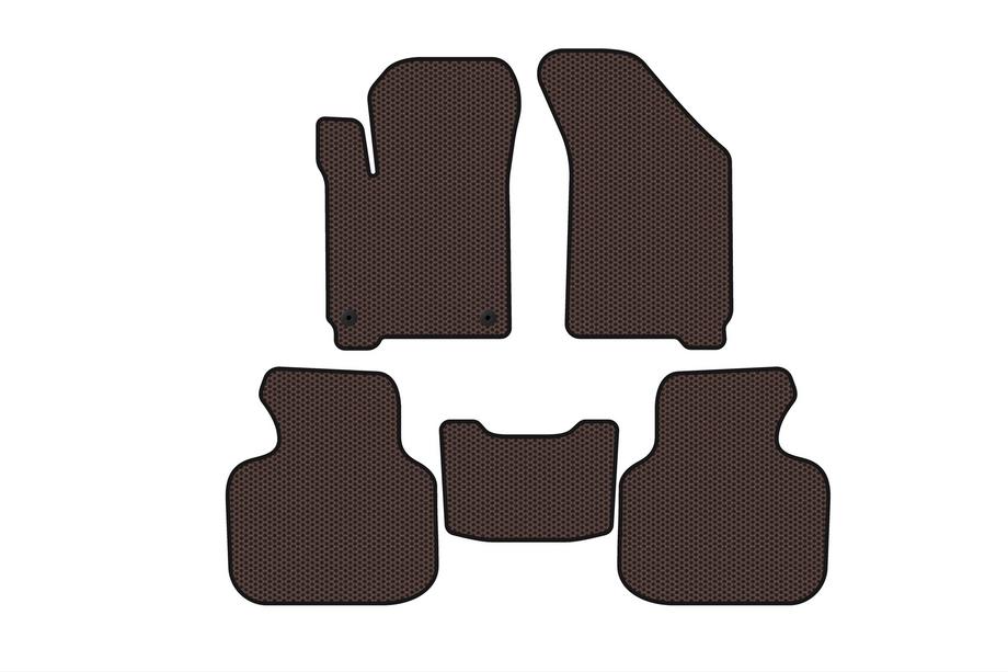 Dodge Journey 2008-2020 гг. Резиновые коврики Carsuit (2011-2020, 7-местный, коричневый) Image