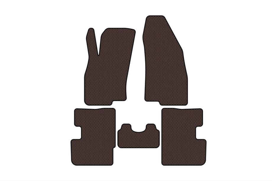 Fiat Punto Grande/EVO 2006-2018 гг. Резиновые коврики Carsuit (2011-2018, HB, 3-дверный, коричневый) Фото 1