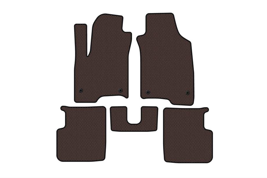 Fiat Panda 2011-2023 гг. Резиновые Коврики Carsuit (Коричневые) Image