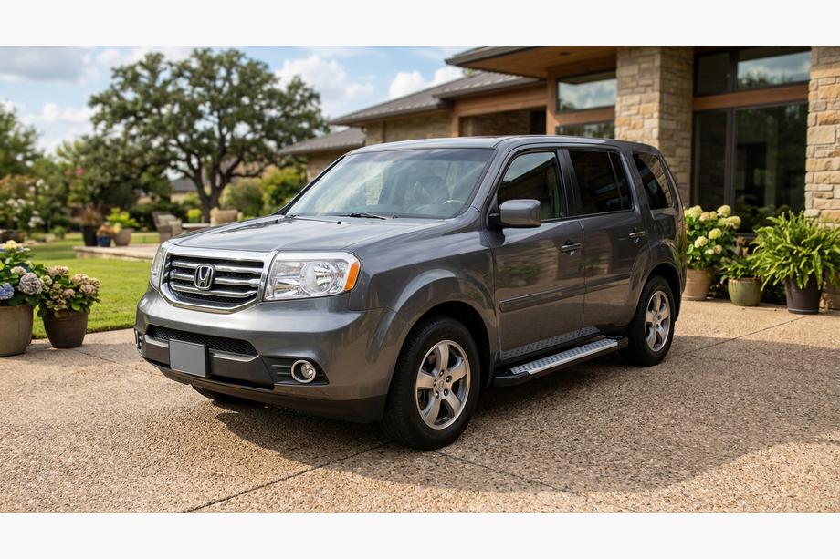 Honda Pilot 2008-2015 гг. Боковые Подножки Allmond Grey (2 шт., Алюминий) Image