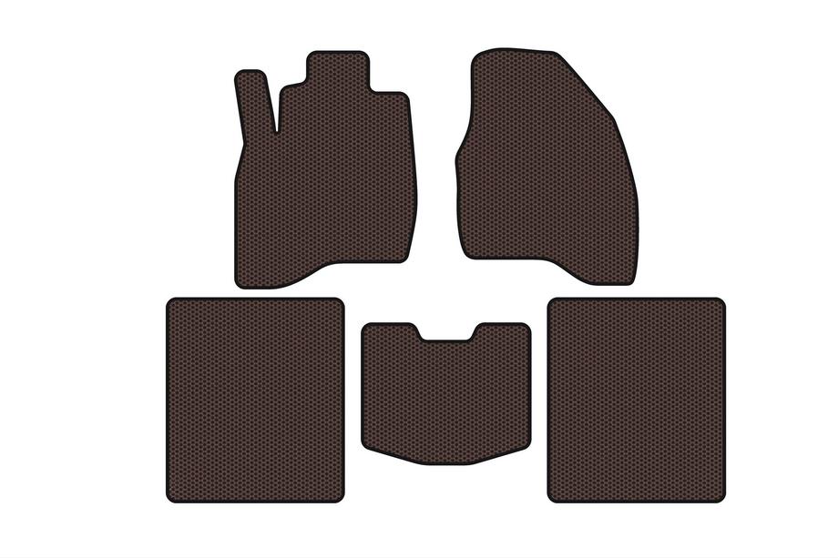 Ford Explorer 2011-2019 гг. Резиновые коврики Carsuit (2015-2019, 5-местный, коричневый) Image