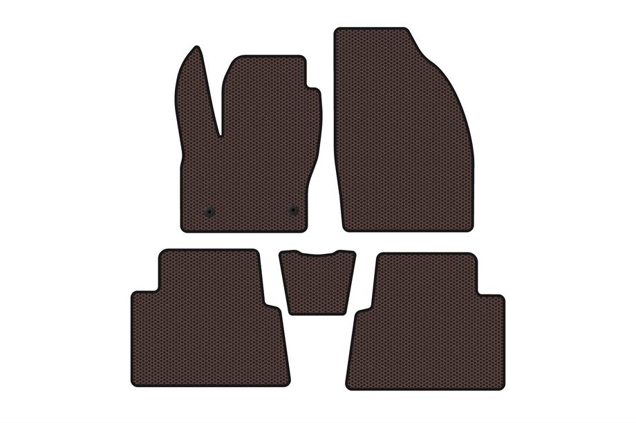 Ford Kuga 2008-2013 гг. Резиновые Коврики Carsuit (Коричневые) Image
