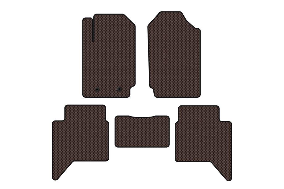 Ford Ranger 2011–2022 гг. Резиновые Коврики Carsuit (Коричневые) Image