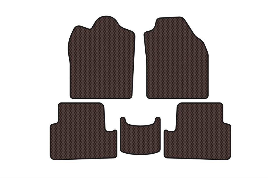 Ford Connect 2010-2013 гг. Резиновые коврики Carsuit (2009-2012, коричневые) Image