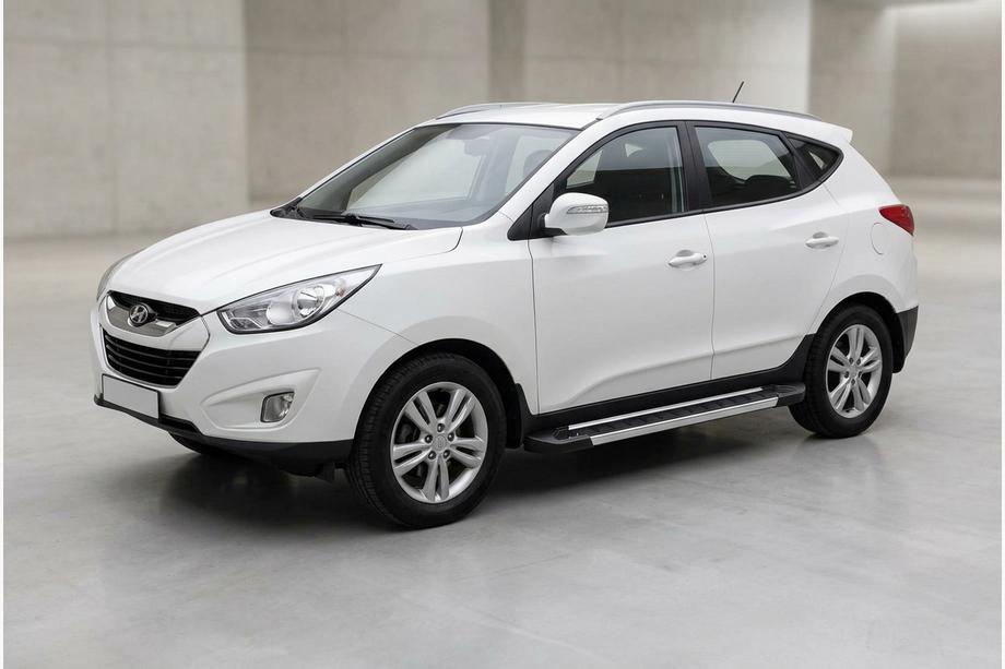 Hyundai IX-35 2010-2015 гг. Боковые пороги RedLine V1 (2 шт., алюминий) Image