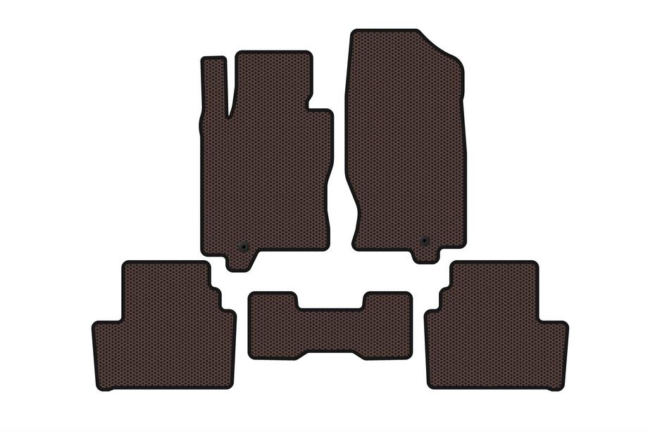 Infiniti G25/G35/37 (V36/CV36) 2006-2015 гг. Резиновые коврики Carsuit (G35 S, Купе, коричневый) Image