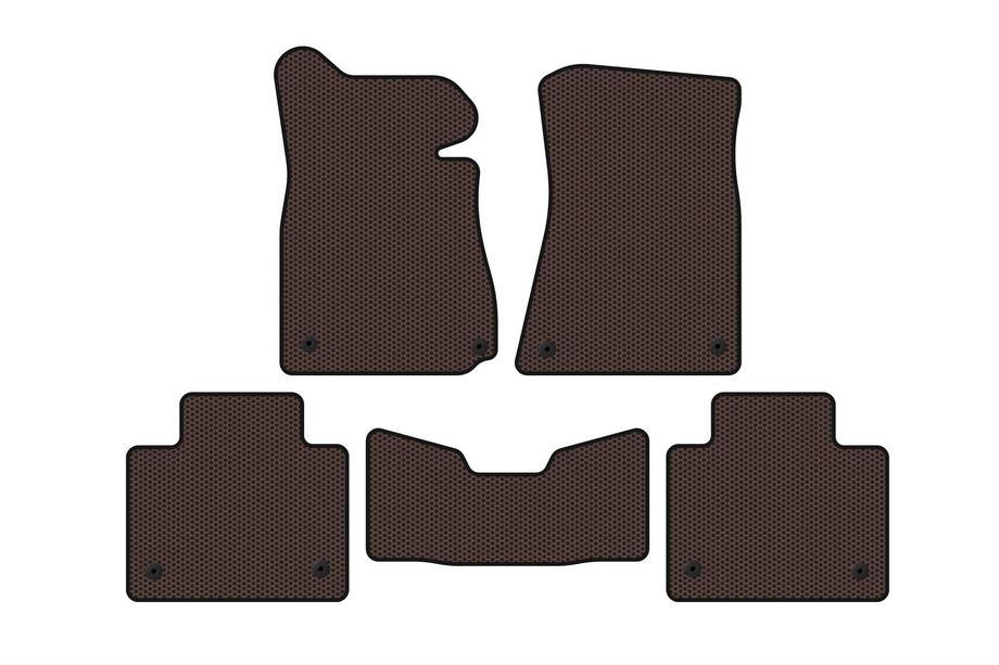Lexus GS 2011-2020 гг. Резиновые коврики Carsuit (2011-2015, SD, без полного привода, коричневые) Фото 1